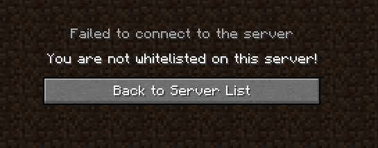 whitelisted server