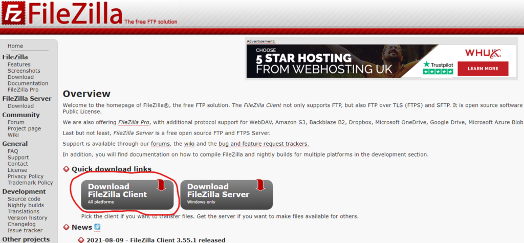 download filezilla