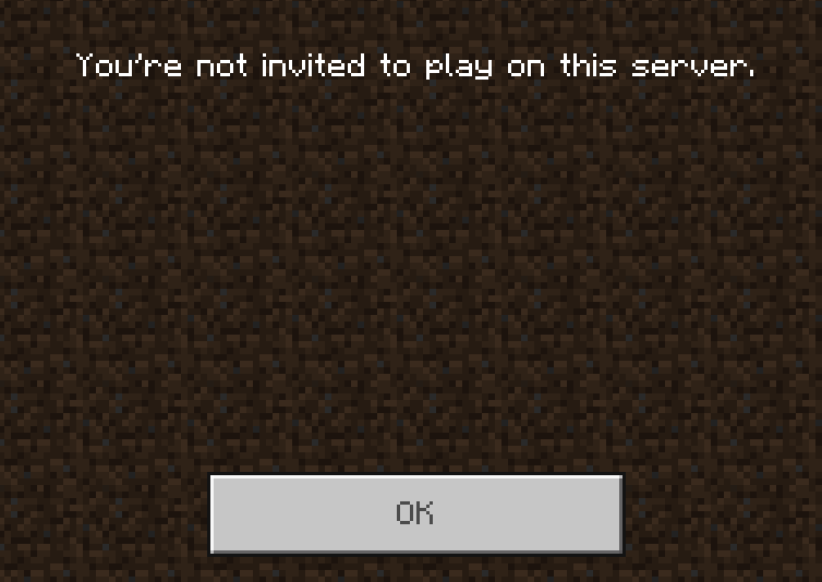 bedrock whitelisted server