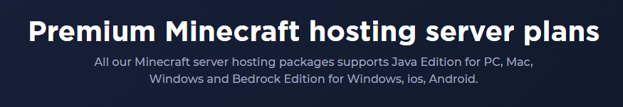 Minecraft server hosting