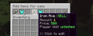 buy and sell shop plugin minecraft