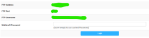ftp access details