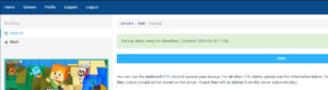 restore minecraft world on multicraft